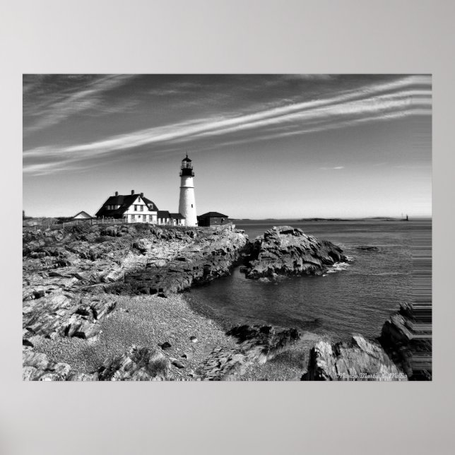 Poster preto n branco portlandhead (Frente)