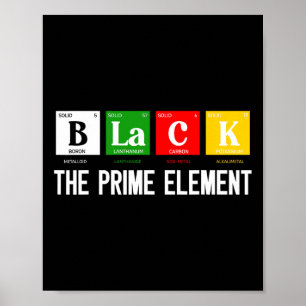 Poster Preto O Elemento Primo Mês da História Negra Perío
