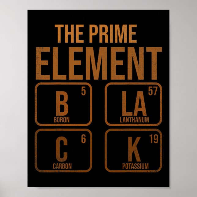 Poster Preto O Elemento Principal (Frente)