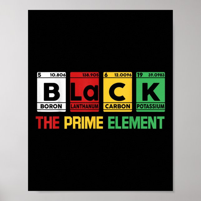 Poster Preto: O Primeiro Elemento da História Negra Mês Á (Frente)
