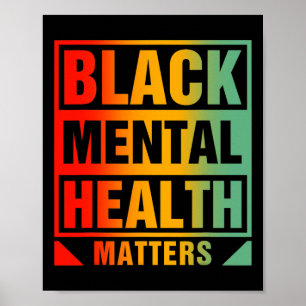 Poster Preto para problemas de saúde mental Conselheiro d