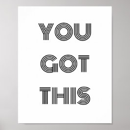 Poster Preto personalizado VOCÊ TEM ESTE Motivacional