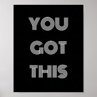 Preto personalizado, você tem este Posto motivacio