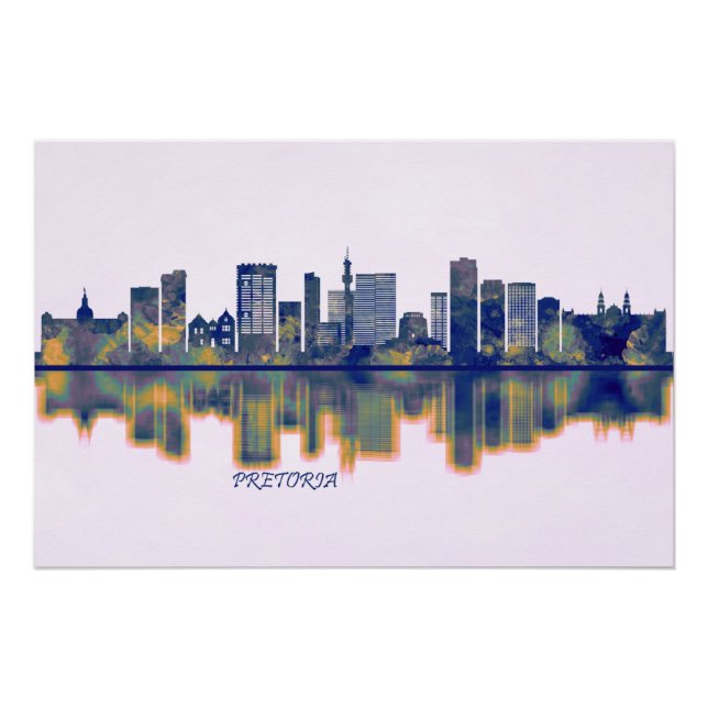 Póster Pretória Skyline (Frente)