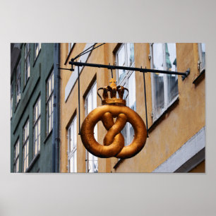 Poster Pretzel coroado em Copenhaga