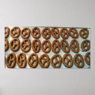 Poster Pretzels cobertos por chocolate