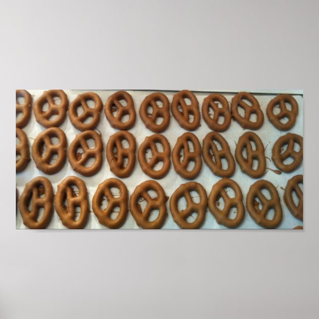 Poster Pretzels cobertos por chocolate (Frente)