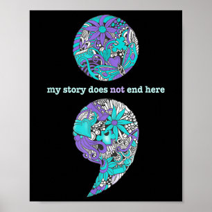 Poster Prevenção ao Suicídio e Conscientização sobre Depr