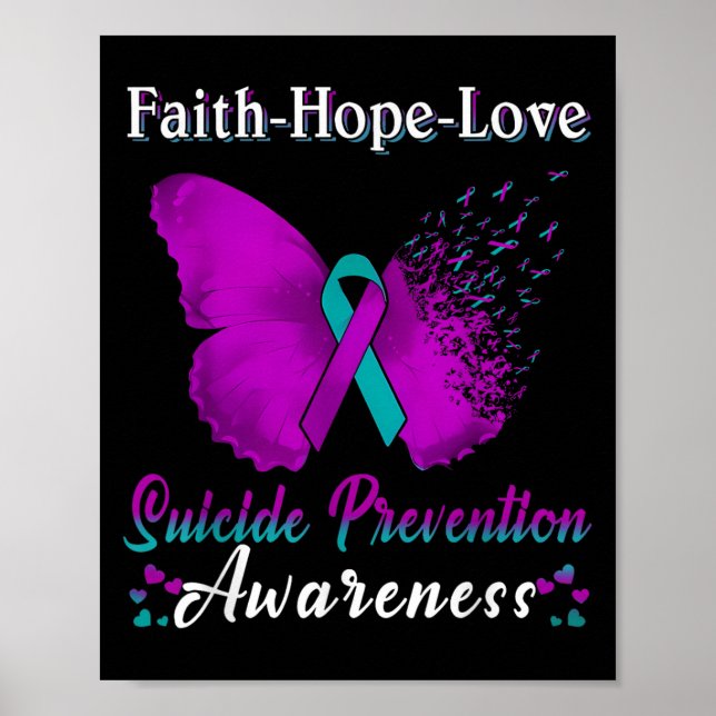 Poster Prevenção ao Suicídio Fé Esperança Amor Conscienti (Frente)