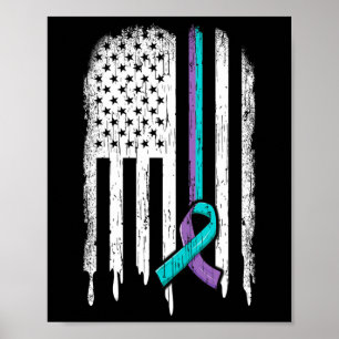 Poster Prevenção ao suicídio Sensibilização da Bandeira A