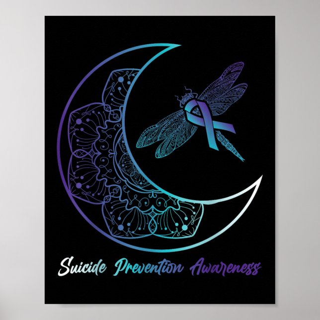Poster Prevenção Consciente da Depressão Suicida Libélula (Frente)
