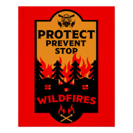 Póster Prevenção contra incêndios florestais