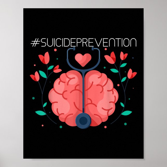 Poster Prevenção de Suicídio - Conscientização sobre Saúd (Frente)