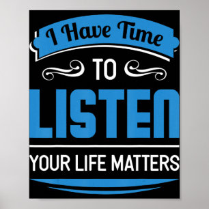 Poster Prevenção de suicídio Conselheiro de Saúde Mental 