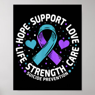 Poster Prevenção de Suicídio Esperança Suporte Amor Vida 