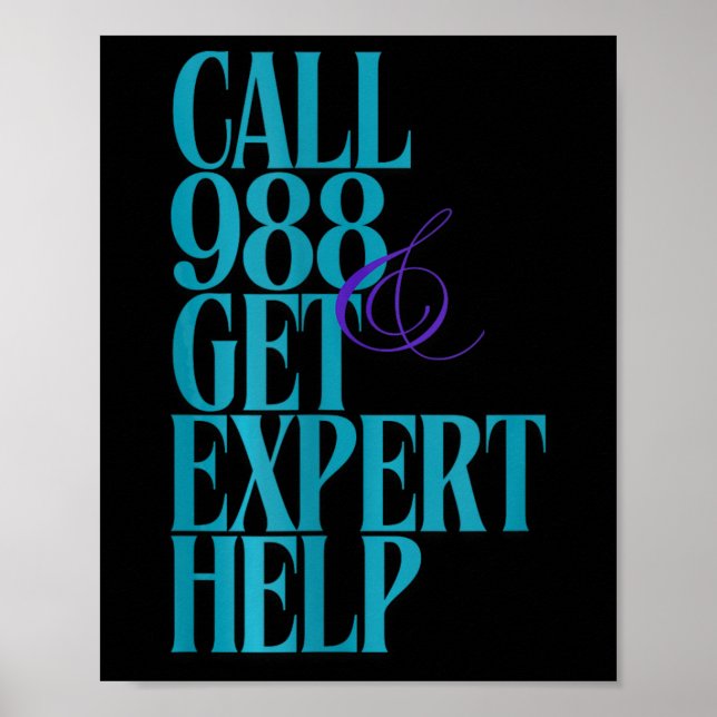 Poster Prevenção do suicídio 988 (Frente)