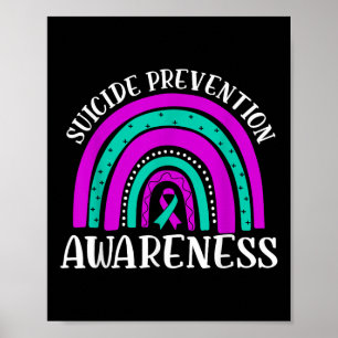 Poster Prevenção do suicídio Sensibilização Roxo Fita Tet