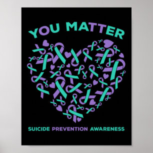 Poster Prevenção Suicida Sensibilização Roxo Teto Roxo Fi
