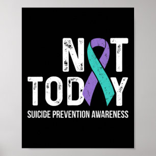 Poster Prevenção Suicida Sensibilização Teal E Roxo