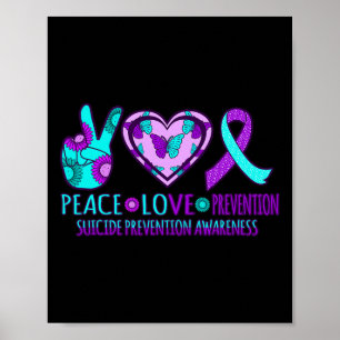 Poster Prevenir o Amor Feliz Sensibilização Suicida Gráfi