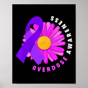 Poster Prevenir overdose conscientização sobre overdose d