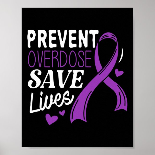 Poster Prevenir Superdose Salva Vidas Conscientização sob (Frente)