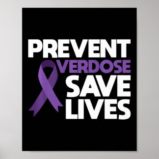 Poster Prevenir Superdose Salva Vidas Conscientização sob