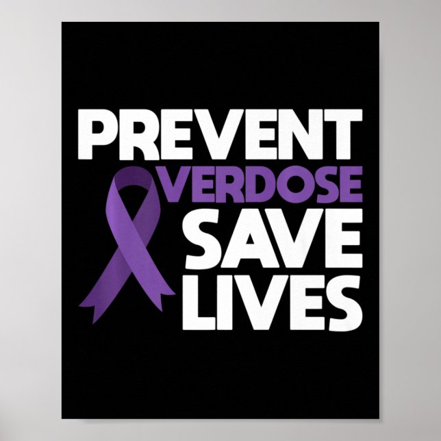 Poster Prevenir Superdose Salva Vidas Conscientização sob (Frente)