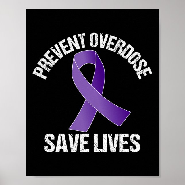 Poster Prevenir Superdose Salva Vidas Conscientização sob (Frente)