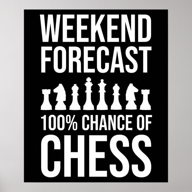 Poster Previsão de Fim de Semana - 100% de Chance de Xadr (Frente)