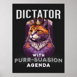 Poster Previsão de Gato Engraçada da Agenda de Compras