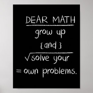 Poster Prezada citação Engraçada Matemática