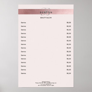 Poster Pricelista de Rota Lightpink