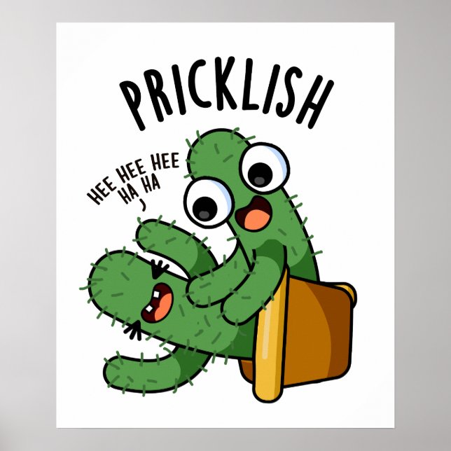 Poster Pricklish Piadas Engraçadas de Cactus  (Frente)