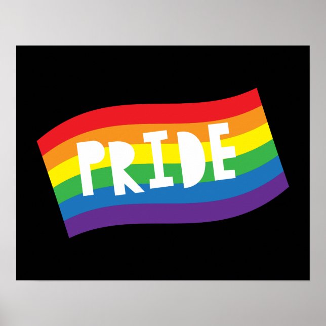 Poster Pride Rainbow Flag (Frente)