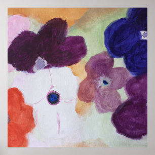 Poster Primavera Anemonas