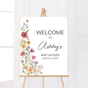 Poster Primavera Baby in Bloom Chá de fraldas Welcome
