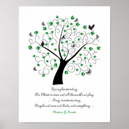 Poster Primavera Bursts Hoje, Para Cristo... Poema