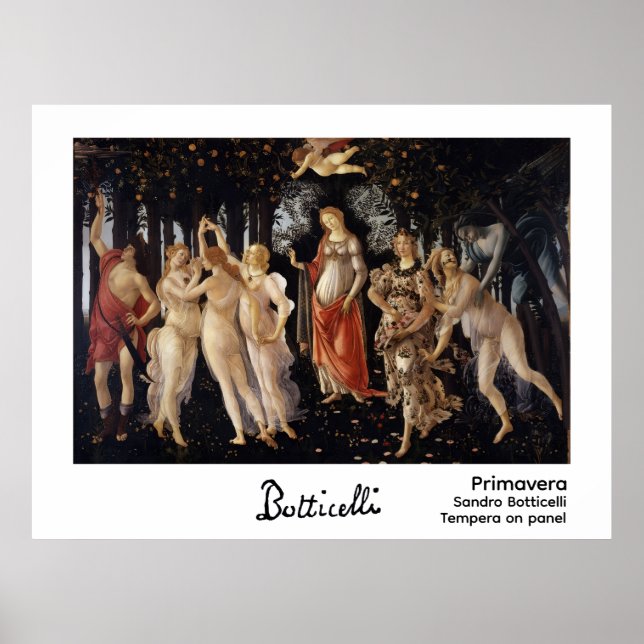 Poster Primavera  by Botticelli (Frente)