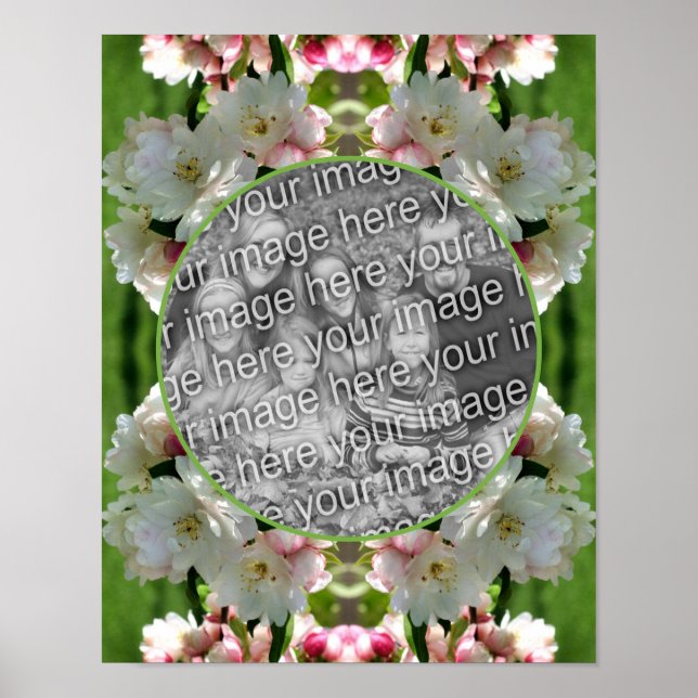 Poster Primavera Crabapple Blossoms Frame Add Your Photo (Frente)