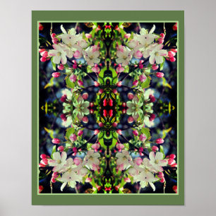 Poster Primavera Crabapple Blossoms Mirror Abstrato