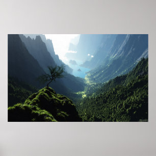 Póster Primavera das montanhas