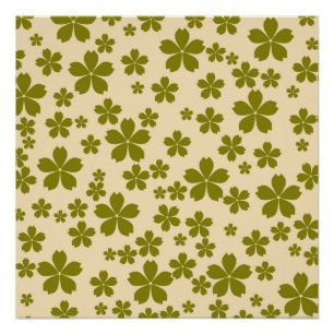 Póster Primavera de Arte Vibrante Verde Y2K Escuro