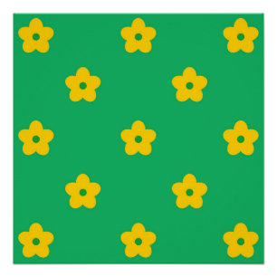 Póster Primavera de Arte Vibrante Verde Y2K Escuro