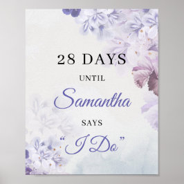 Poster Primavera de lilas de lavanda púrpura Boho Dusty