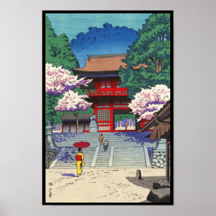 Póster Primavera do Templo de Kurama Asano Takeji shin ha