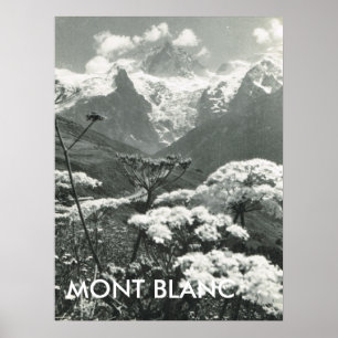 Póster Primavera e neve, Mont Blanc, France