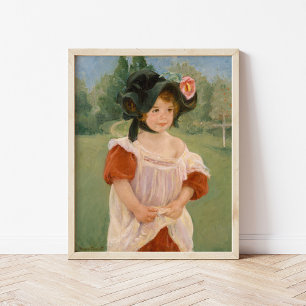 Poster Primavera: Margot em um jardim Mary Cassatt