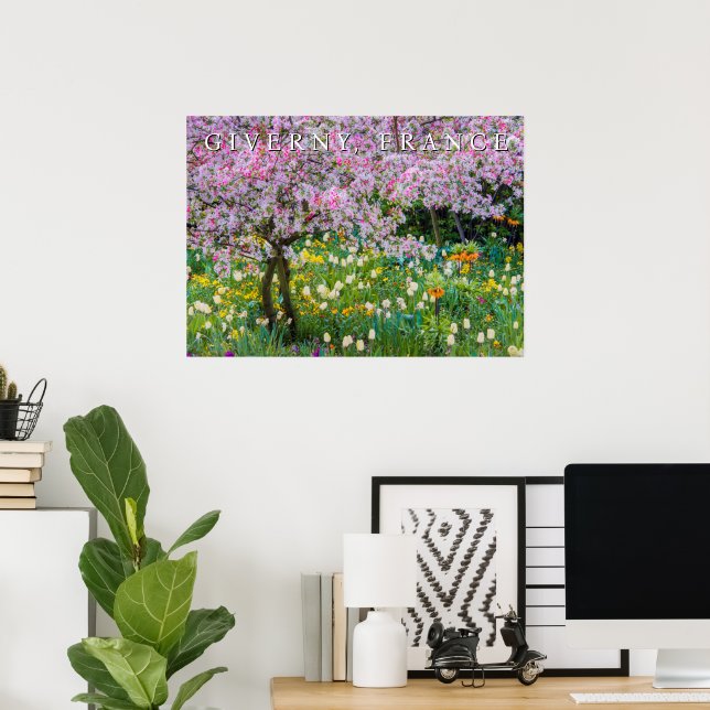 Poster Primavera no Jardim de Claude Monet (Escritório em casa)