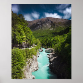 Poster Primavera no rio Soča a partir da ponte de Napoleã